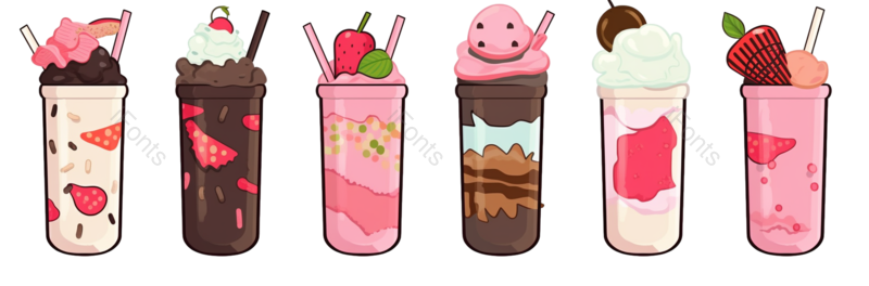 清新图片,健康食物元素,夏天PNG,插画免抠素材